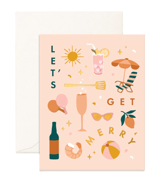 Let's Get Merry Greeting Card