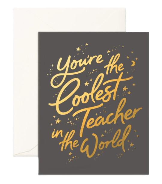 Coolest Teacher Bohemia Greeting Card