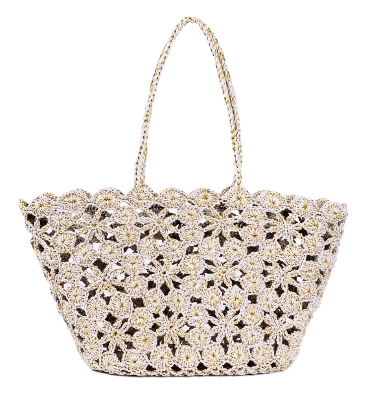 JANE Beige Gold - Crochet Basket