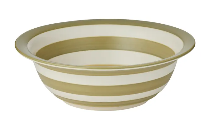 Calypso Ceramic Bowl 28.5x9cm Olive