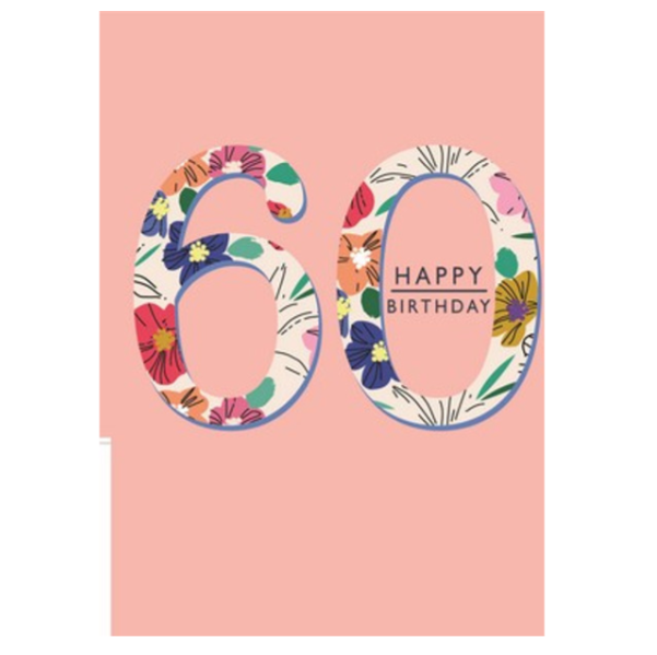 Happy 60th Birthday - Floral