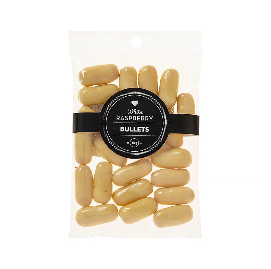 White Raspberry Bullets Mini Bag 100g