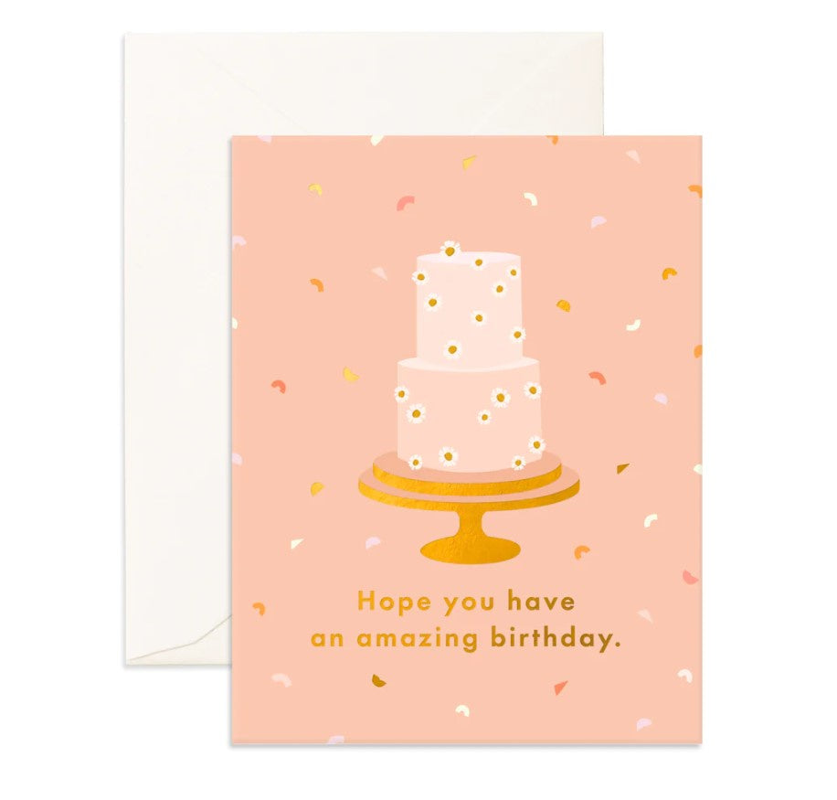 Birthday Cake Daisies Greeting Card