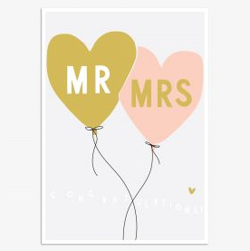 Mr and Mrs Congratulations Card