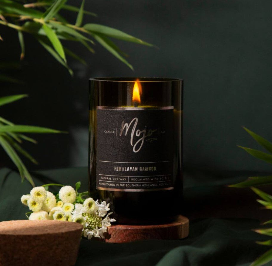 Black Wine Candle - Himalayan Bamboo