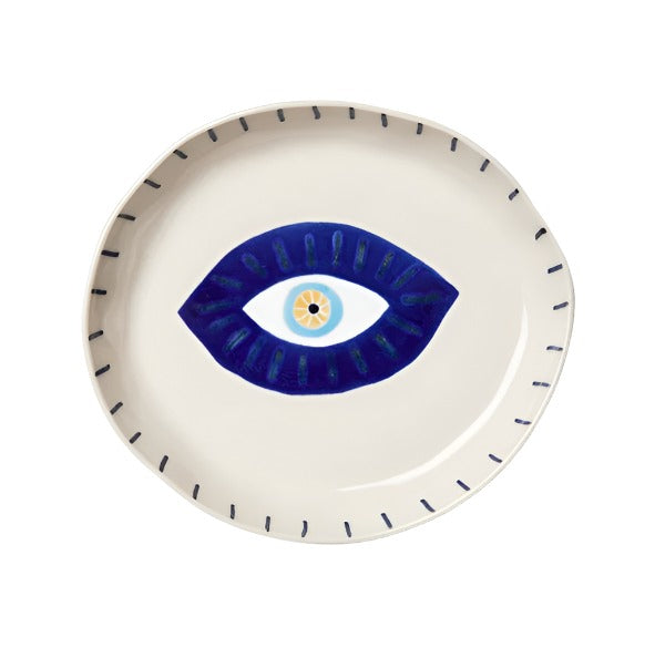 Evil Eye Tray Natural