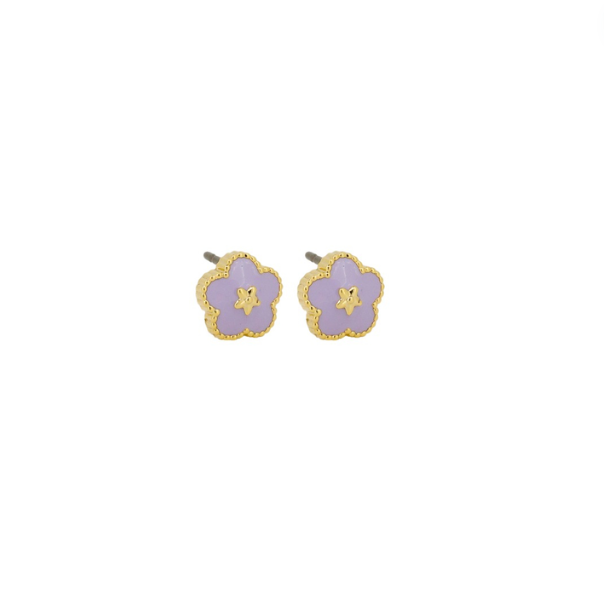 Mauve Blossom Studs