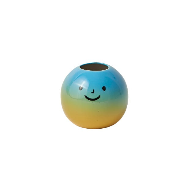 Smiley Vase Blue