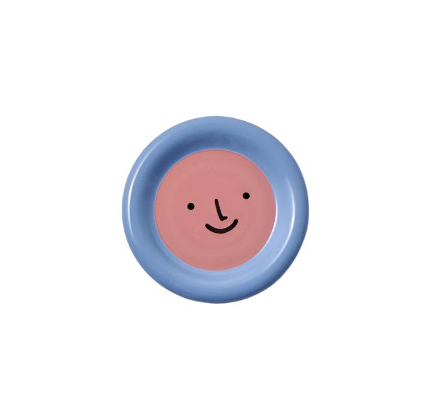 Smiley Plate Pink Blue