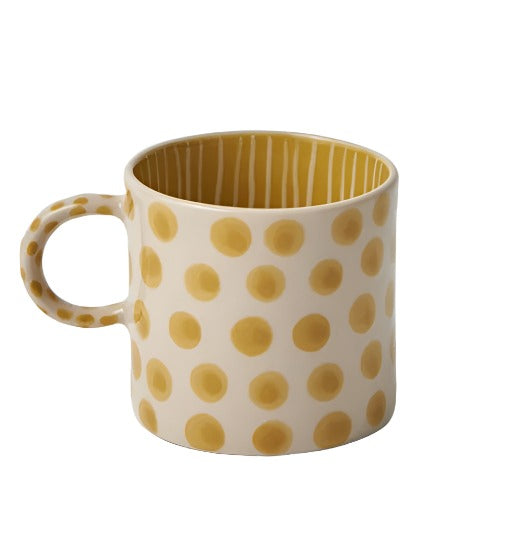 Chino Espresso Mug - Mustard Dot