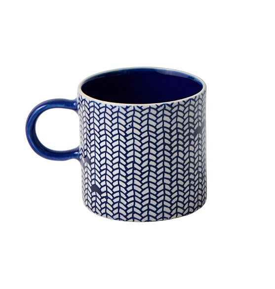 Chino Espresso Mug - Blue Weave