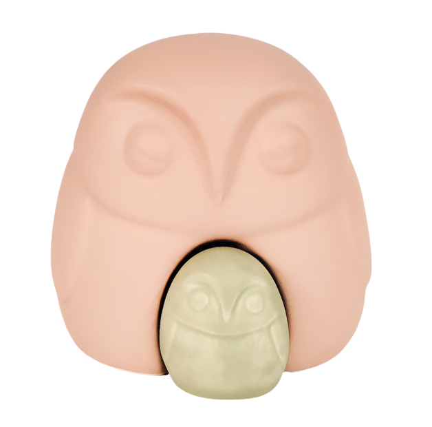 Family Nesting Owl Ornament Bisqu