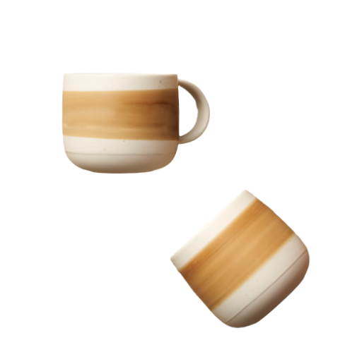 Latte Cup 2pk - Sandy Dune