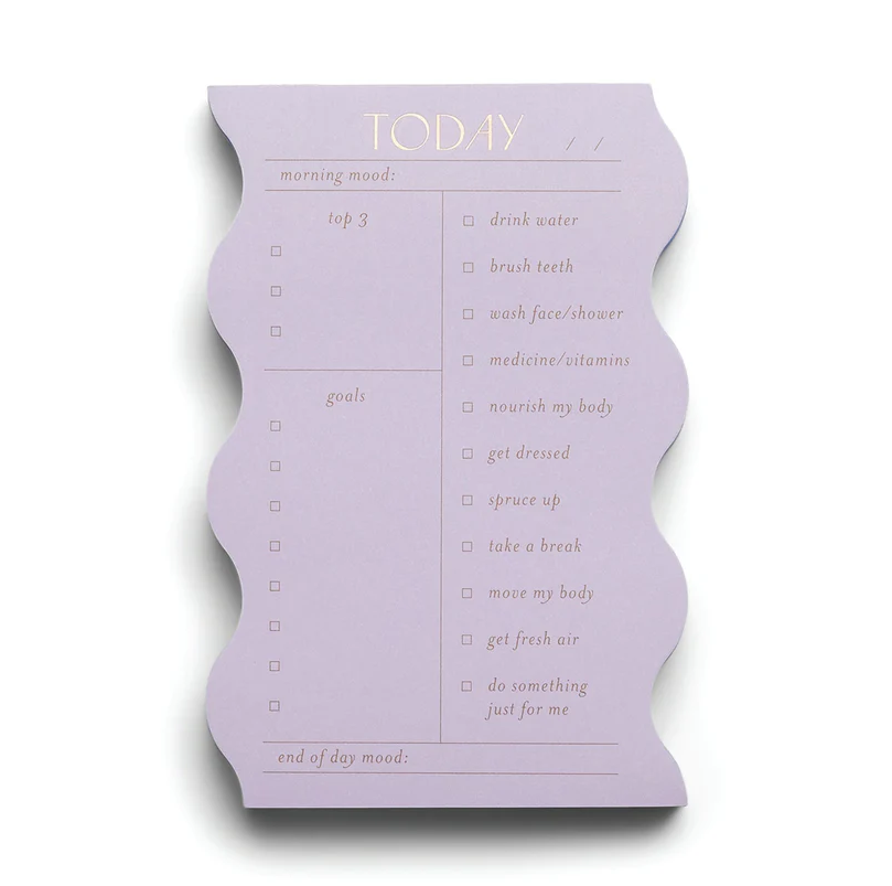 Wavy Daily Notepad - Lilac