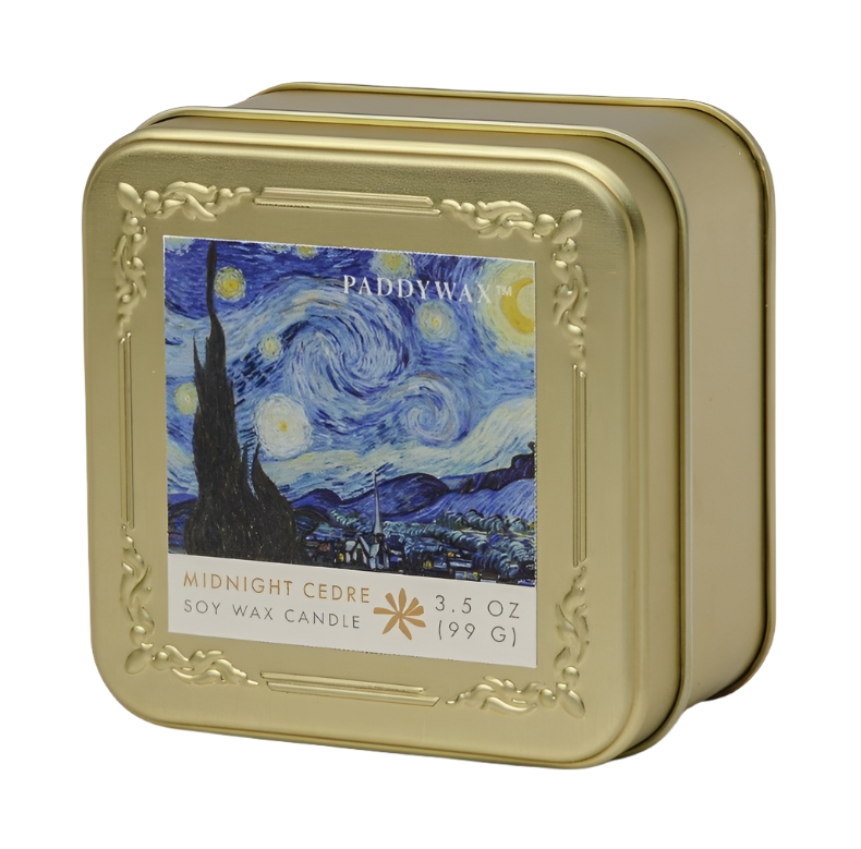 Impressionist Tin Candle 99g - Van Gogh, The Starry Night