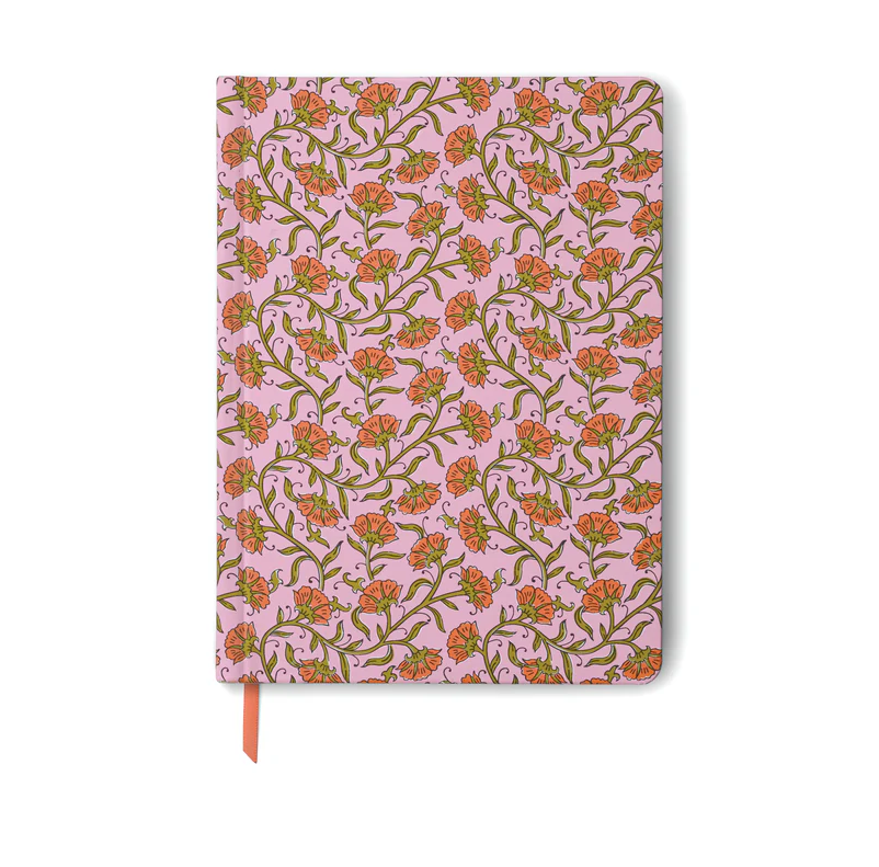 Jumbo Soft Touch Journal - Pink Vintage Floral