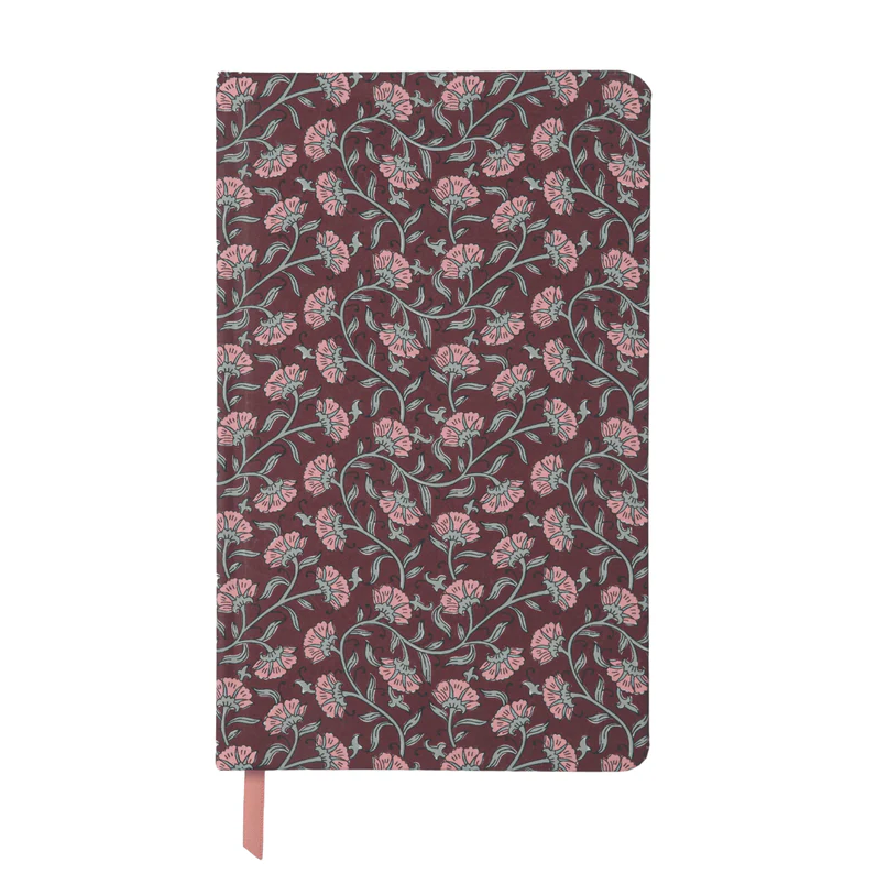 Soft Touch Journal - Burgundy Vintage Floral