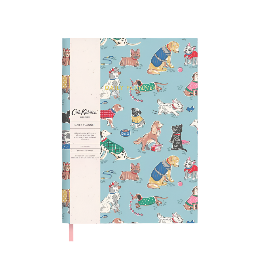 A5 Soft Cloth Cover Daily Planner - Dogs