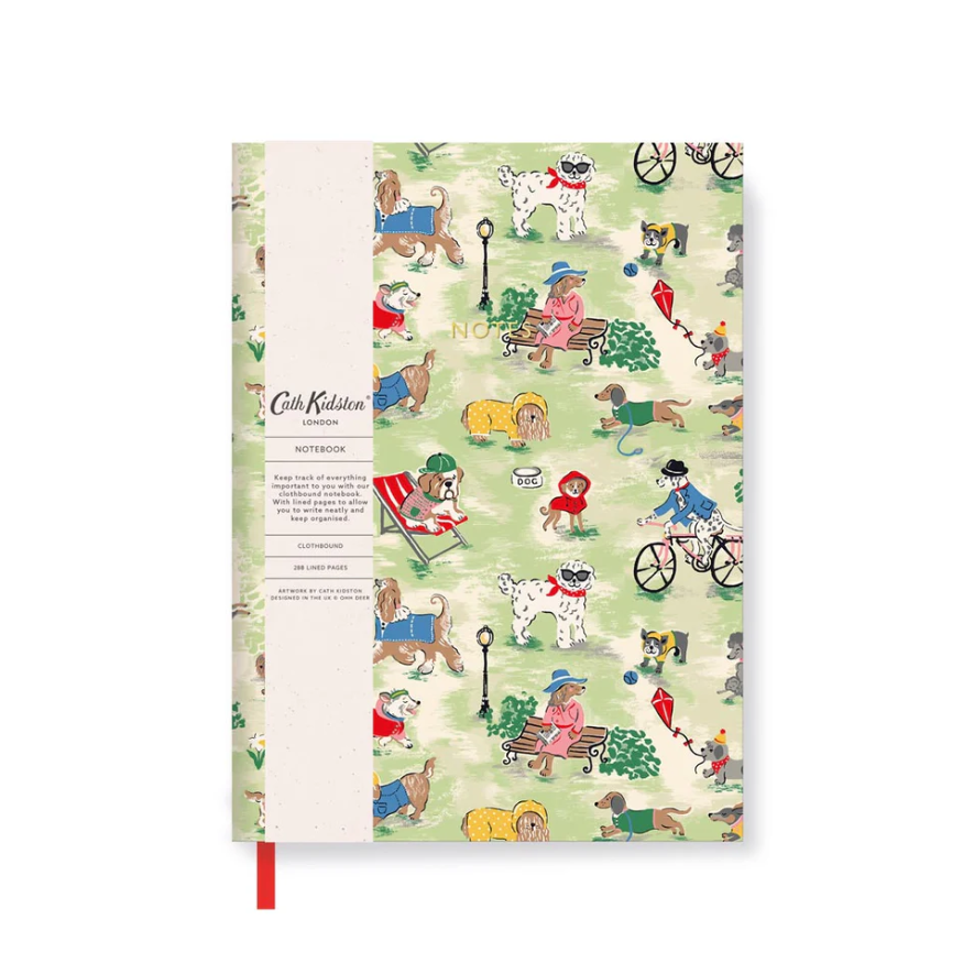 A5 Soft Cloth Cover Daily Planner - Dogs in the Park