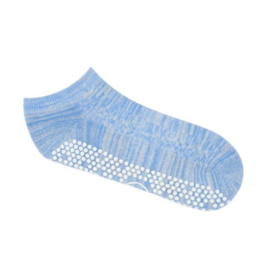 Classic Low Rise Grip Socks - Blue Heather