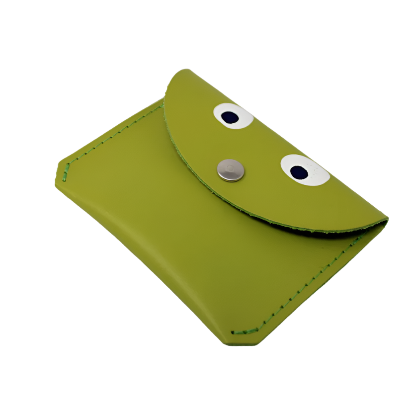 Mini Money Googly Eye Purse - Apple Green