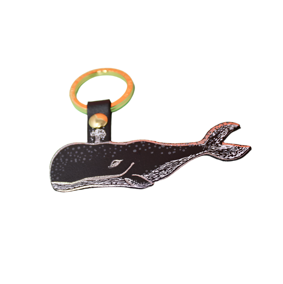 Humpback Whale Key Fob - Grey