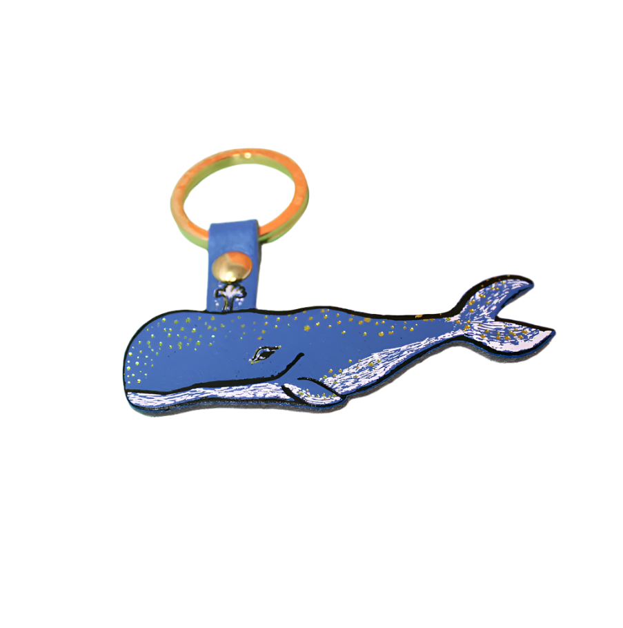 Humpback Whale Key Fob - Cornflower