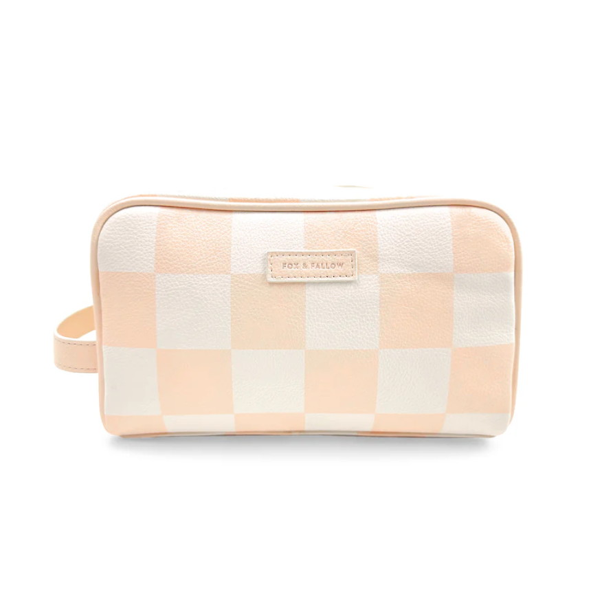 Salmon Check Wash Bag