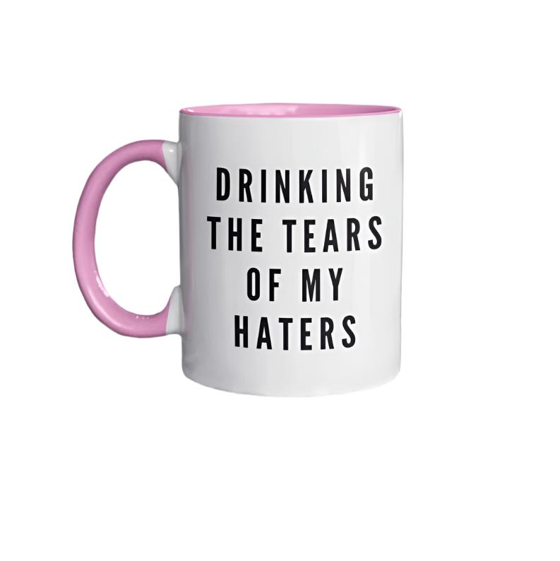 Drinking the Tears of My Haters Mug - Pink