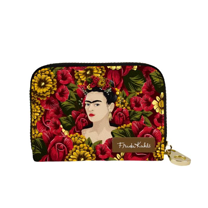 Zipper Wallet - Frida Kahlo, Rose Portrait