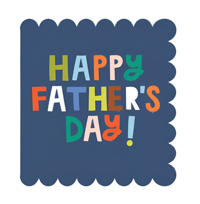 Blue Scallop Happy Father's Day Card