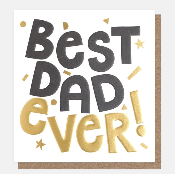 Black & Gold Best Dad Ever Card