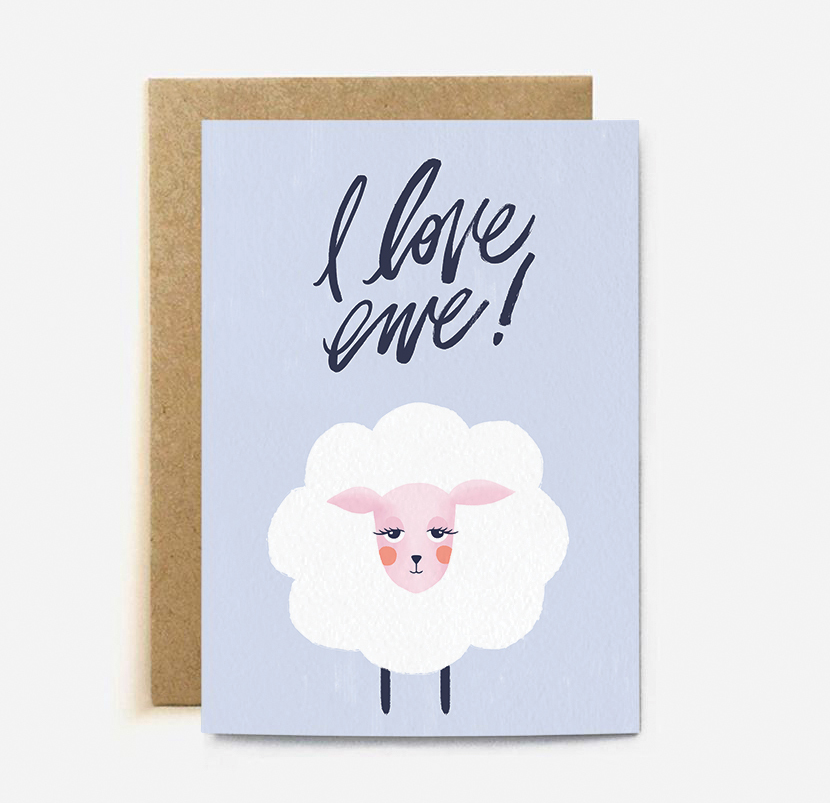 I Love Ewe (Large Card)