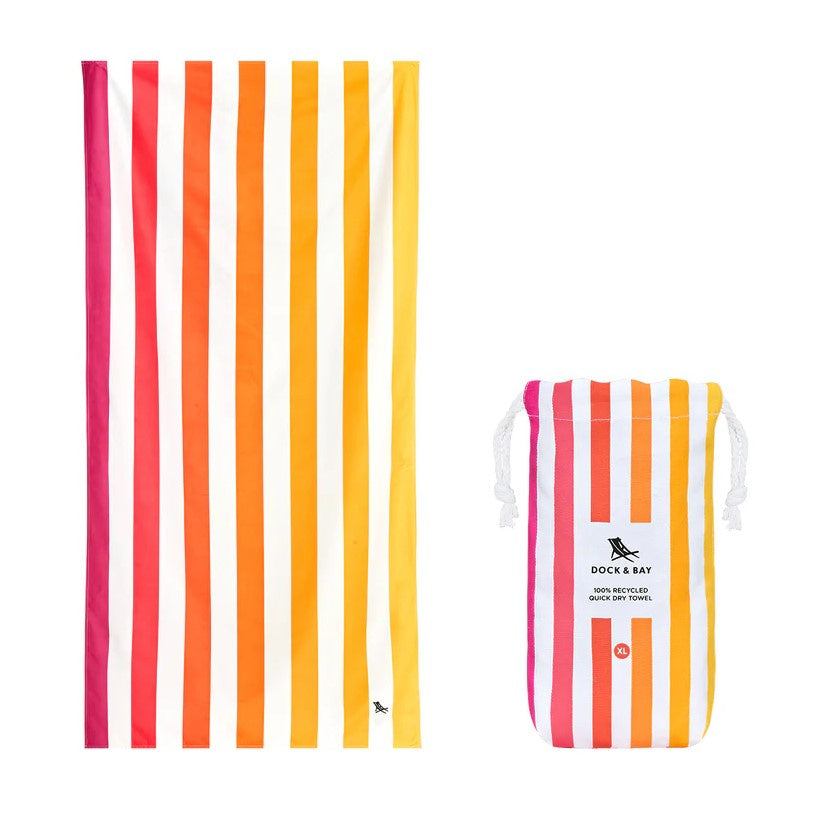 Dock & Bay Beach Towel XL - Peach Sunrise