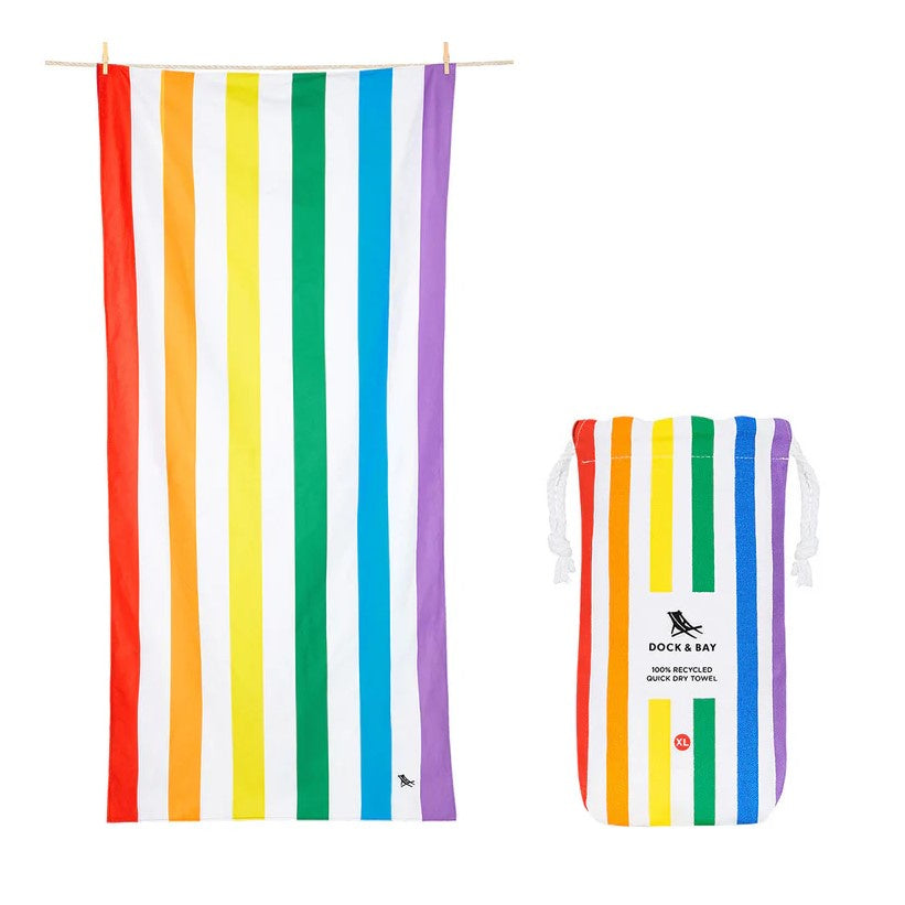 Dock & Bay Beach Towel XL - Rainbow Skies