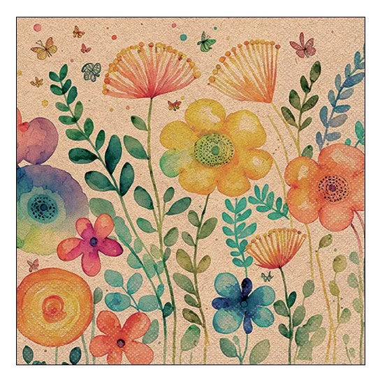 Paper Napkins Recycled - Vibrant Spring Nature