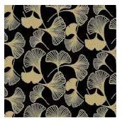 Paper Napkins - Gingko Black/Gold