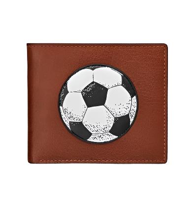 Two Fold Leather Wallet - Soccer