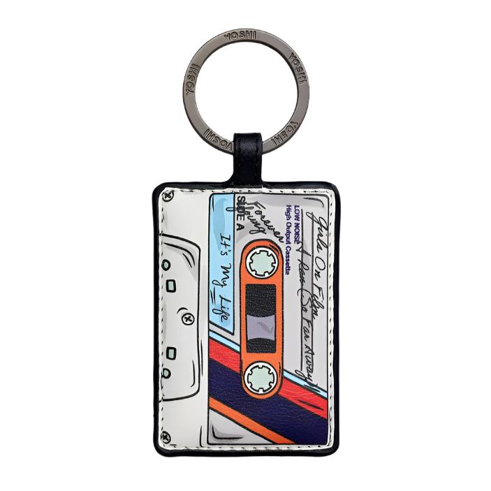 Yoshi Leather Keyring - Back To The 80s White