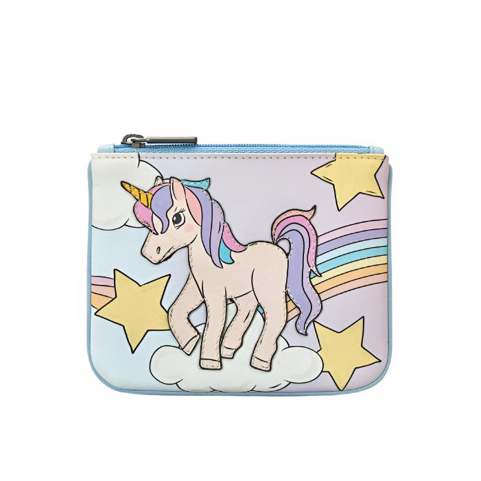 Zip Top Leather Purse Small - Magical Unicorn