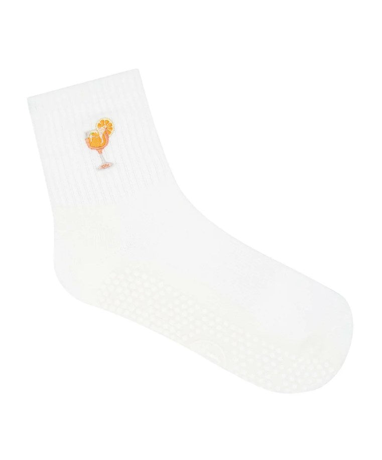 Crew Grip Socks - Ivory Aperitivo Hour