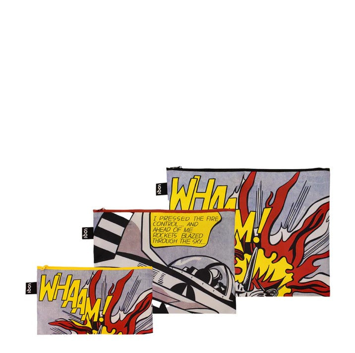 Zip Pockets Set of 3 -Roy Lichtenstein Whaam!