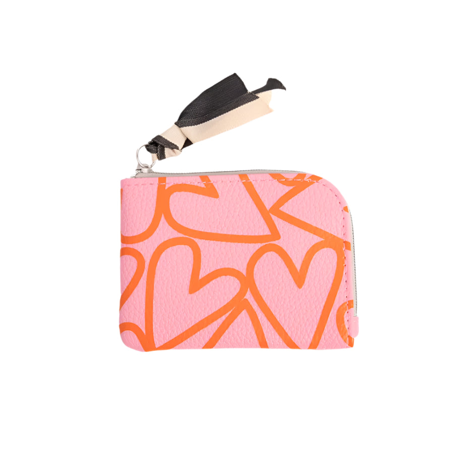 Corner Purse - Pink Magnet Heart