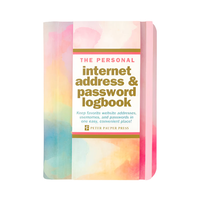 Watercolor Sunset Internet Address & Password Logbook