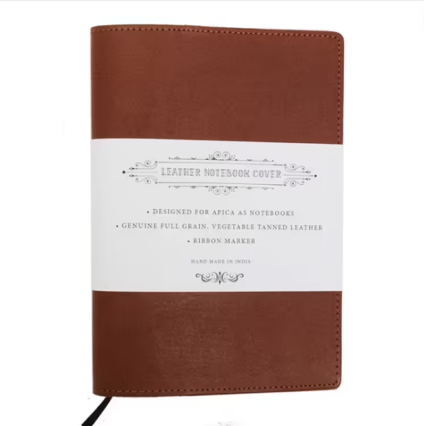 A5 Notebook With Leather Jacket