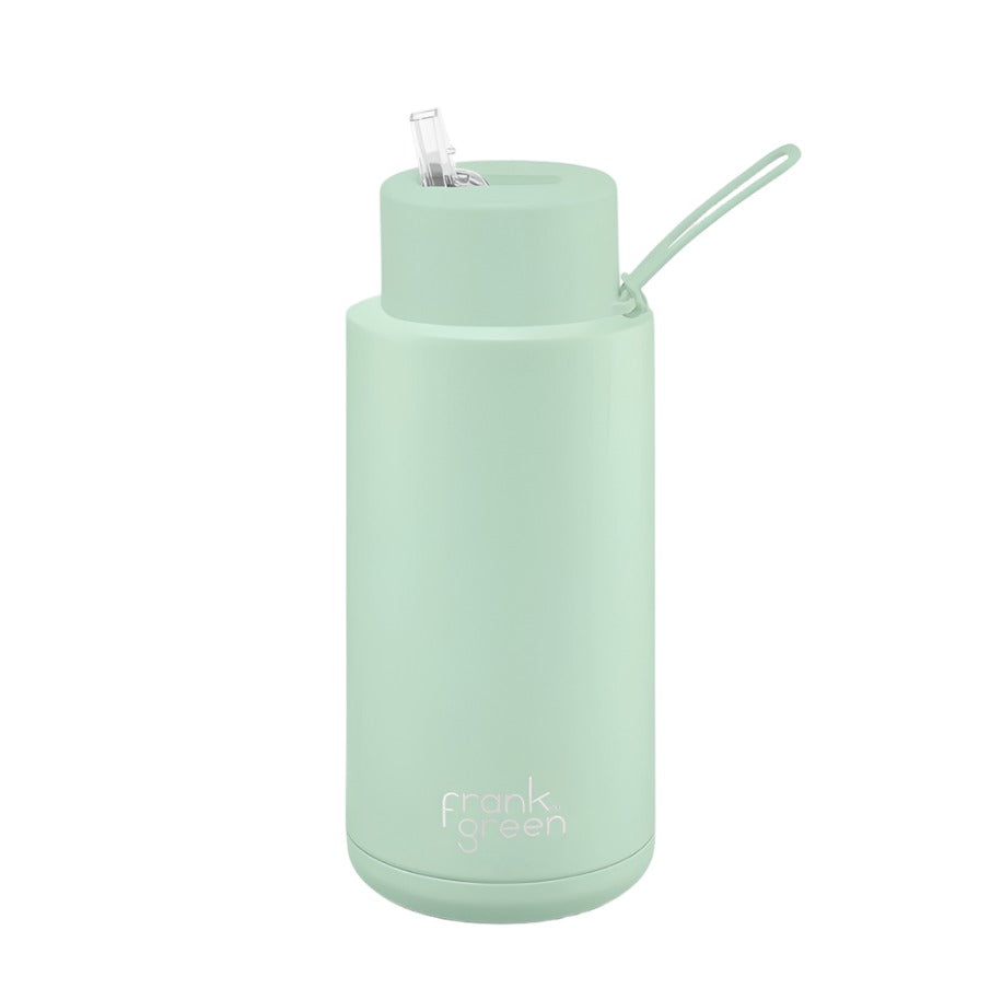 Ceramic Reusable Bottle with Straw Lid 1L