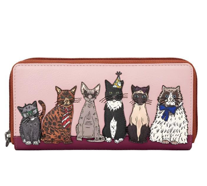 Zip Around Purse Large - Party Cats