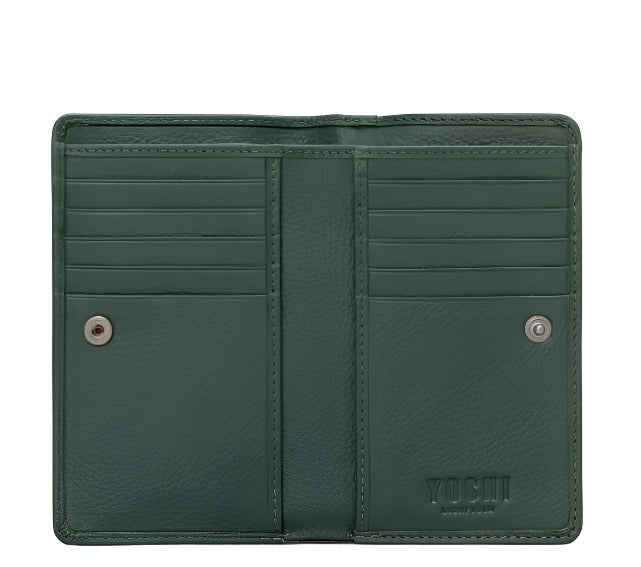 Oxford Zip Around Purse - Bookworm Green Fingers, Forest Green