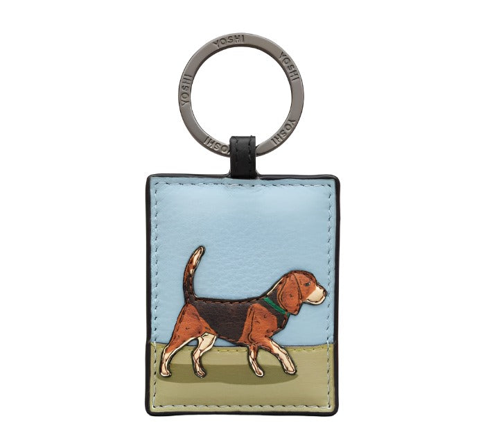 Yoshi Leather Keyring - Beagle Walk