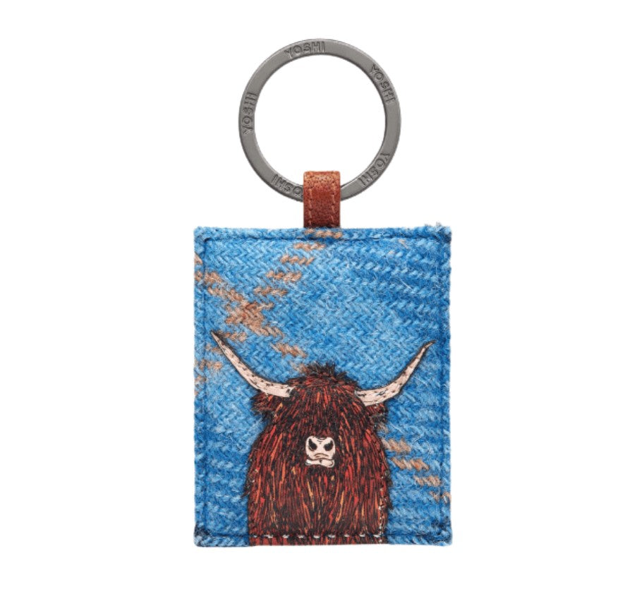 Yoshi Leather Keyring - Highland Cow